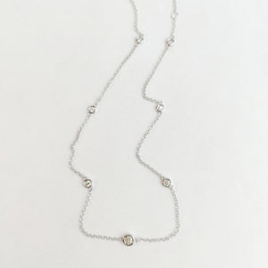 
                  
                    0.46 Carat Natural Diamonds By The Yard Necklace In 14k White Gold
                  
                