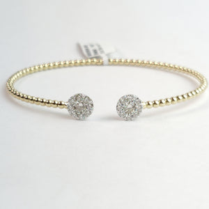 
                  
                    0.74 Carat Natural Diamonds Flex Bangle In 14k Yellow And White Gold
                  
                