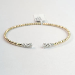 
                  
                    0.36 Carat Natural Diamonds Flex Bangle In 14k Yellow And White Gold
                  
                