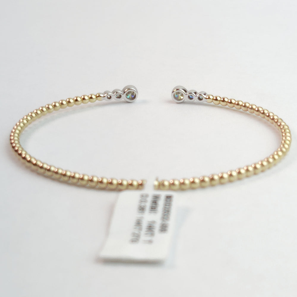 
                  
                    0.36 Carat Natural Diamonds Flex Bangle In 14k Yellow And White Gold
                  
                