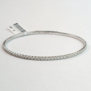 
                  
                    0.96 Carat Natural Diamonds Flex Bangle In 14k White Gold
                  
                