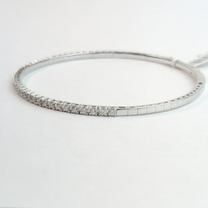 
                  
                    0.96 Carat Natural Diamonds Flex Bangle In 14k White Gold
                  
                