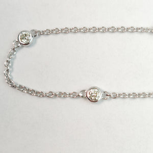 
                  
                    0.28 Carat Natural Diamond By The Yard Bracelet In 14k White Gold
                  
                