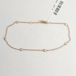 
                  
                    0.28 Carat Natural Diamonds By The Yard Bracelet In 14k Rose Gold
                  
                