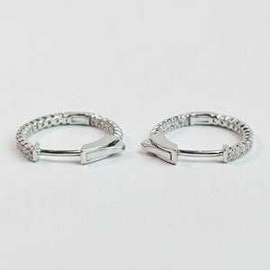 
                  
                    0.75 Carat Natural Diamonds Hoop Earrings In 14k White Gold
                  
                