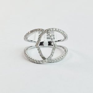 
                  
                    0.46 Carat Natural Diamonds Ring In 14k White Gold
                  
                