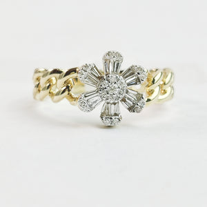 
                  
                    0.31 Carat Natural Diamonds Ring In 14k Yellow And White Gold
                  
                