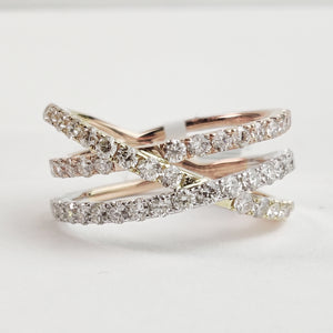 
                  
                    1.13 Carat Natural Diamonds Ring In 14k White, Yellow & Rose Gold
                  
                