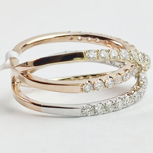 
                  
                    1.13 Carat Natural Diamonds Ring In 14k White, Yellow & Rose Gold
                  
                