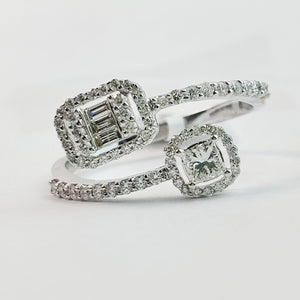 
                  
                    0.57 Carat Natural Diamonds Ring In 14k White Gold
                  
                