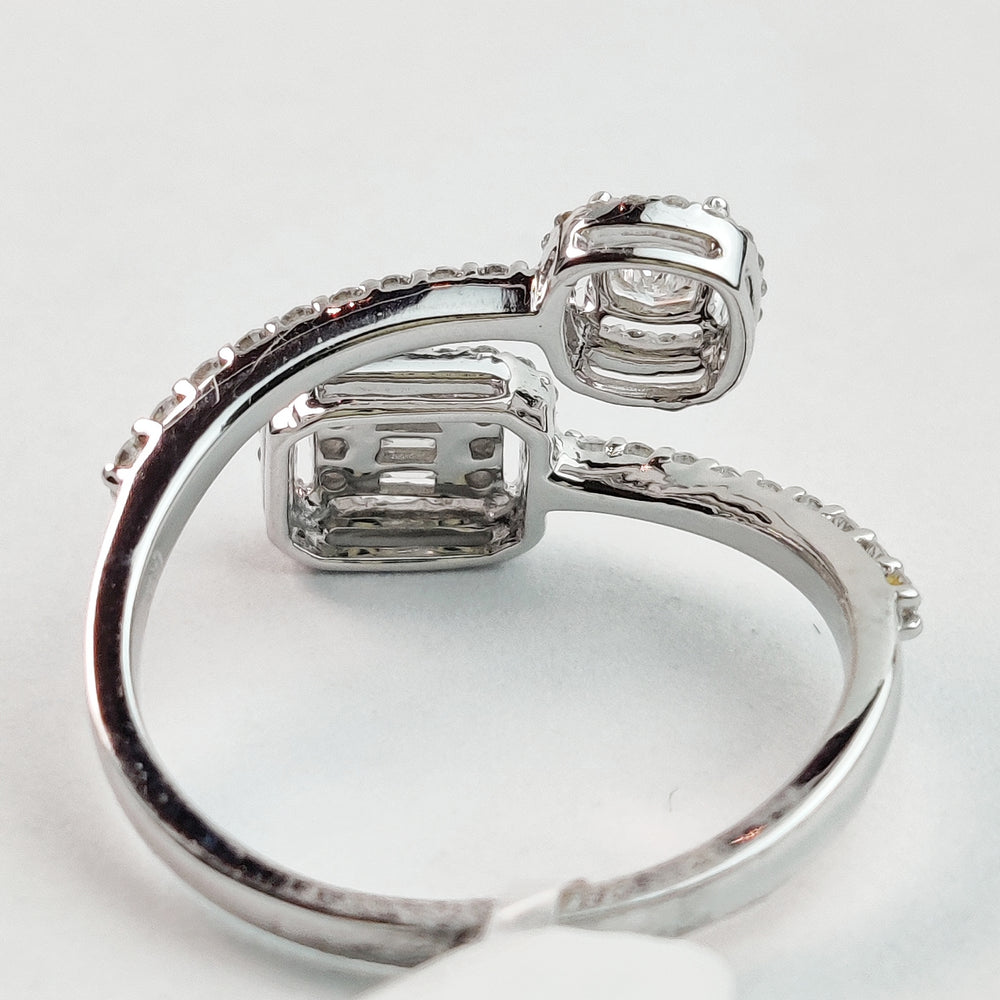 
                  
                    0.57 Carat Natural Diamonds Ring In 14k White Gold
                  
                