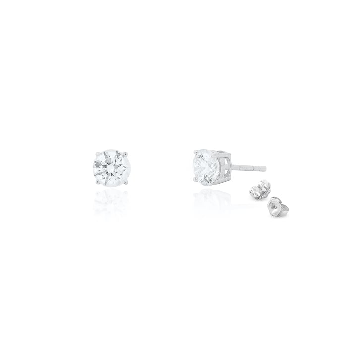 
                  
                    4mm Round Lab Diamond Studs in Sterling Silver
                  
                