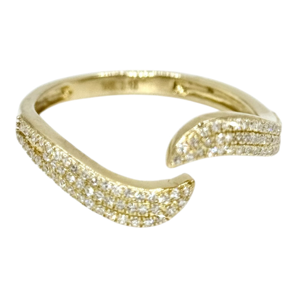 
                  
                    0.20ct Natural Diamond Pave Wrap Ring in 14k Yellow Gold
                  
                