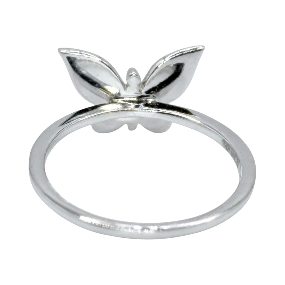 
                  
                    0.15ct Natural Diamond Pave Butterfly Ring in 14K White Gold
                  
                